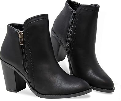 block ankle heel boots