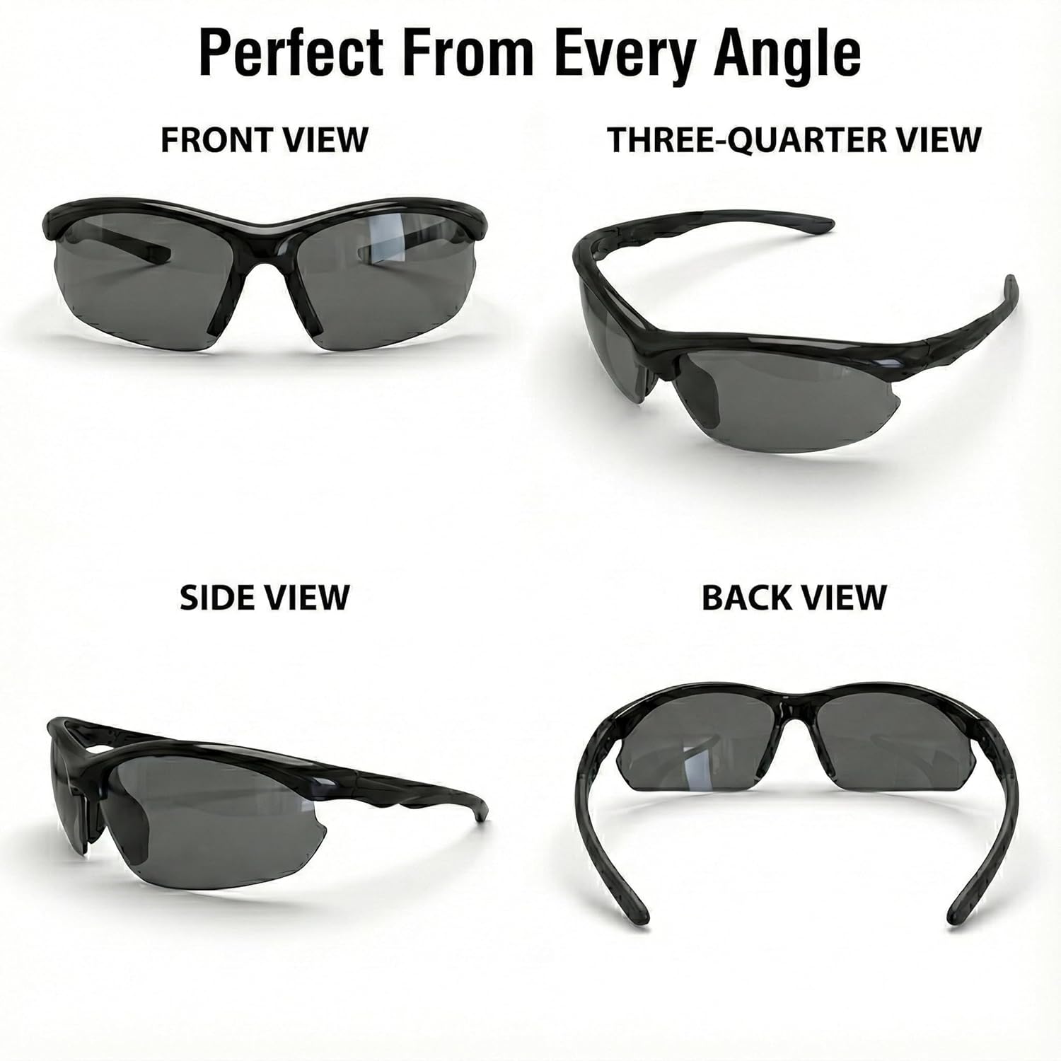 JiMarti P52 Polarized Sports Sunglasses – Lightweight, TR90 Frame and UV400 Protection for Running, Cycling, Fishing & Golf.