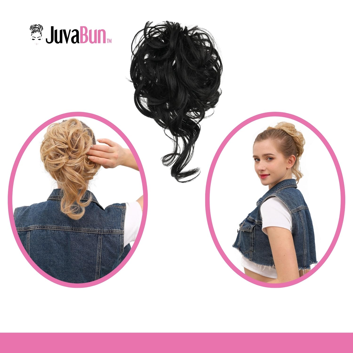 Tousled Messy Bun Hair Piece Scrunchie for Instant Volume Updo Amazon.com: JuvaBun Beach Blonde Tousled Messy Bun Hair  main image 4