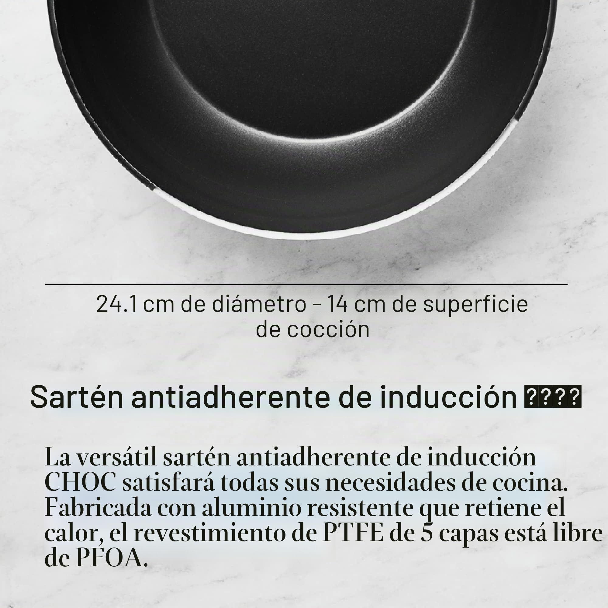 De Buyer, SARTEN CHOC 5 RESTO INDUCCIÓN Ø 24 CM,24 cm-8480.24