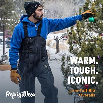 RefrigiWear Iron-Tuff High-Bib Overalls for Men, Rated to -50F