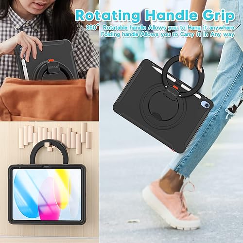 Miniatura 5 de BATYUE Funda para iPad (A16) de 1110 generación de 10.9 pulgadas 20252022, funda protectora resistente a prueba de golpes para niños y niñas con