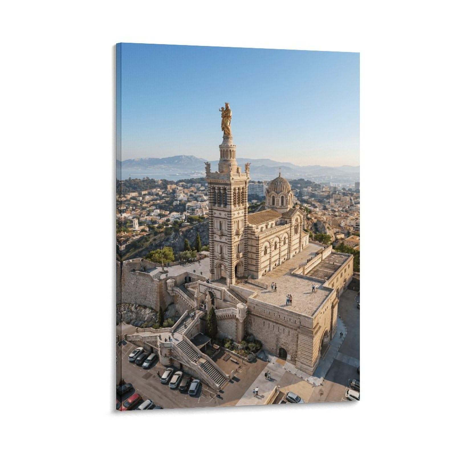 XPASHIQWC French Basilica Wall Decor Poster Giclee Canvas Prints Modern Wall Art Picture Wall Hanging for Home Decorations 08x12inch(20x30cm)