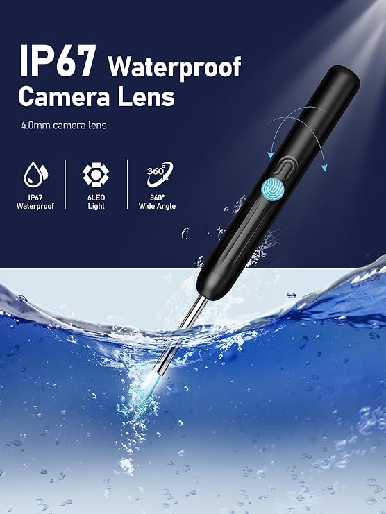 Ear Wax Removal, Earwax Remover Tool with 1080P HD Camera, Ear Wax Removal Kit with 6 Ear Pick for Adults & Kids