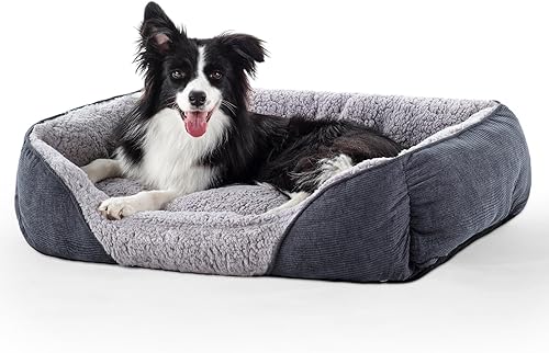 AIPERRO Large Dog Bed for Large Medium Small Dogs,Pets Friendly Machine Washable Rectangle Dog Bed,Orthopedic Calming Dog Sofa Bed Soft Sleeping