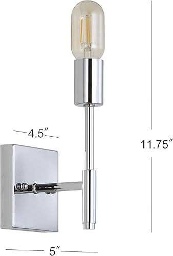 Miniatura 8 de JONATHAN Y JYL7456A Turing - Aplique de pared LED de metal de 18.7 pulgadas, 2 luces, contemporáneo, 2700 K, bombillas LED de 4 W para entrada,