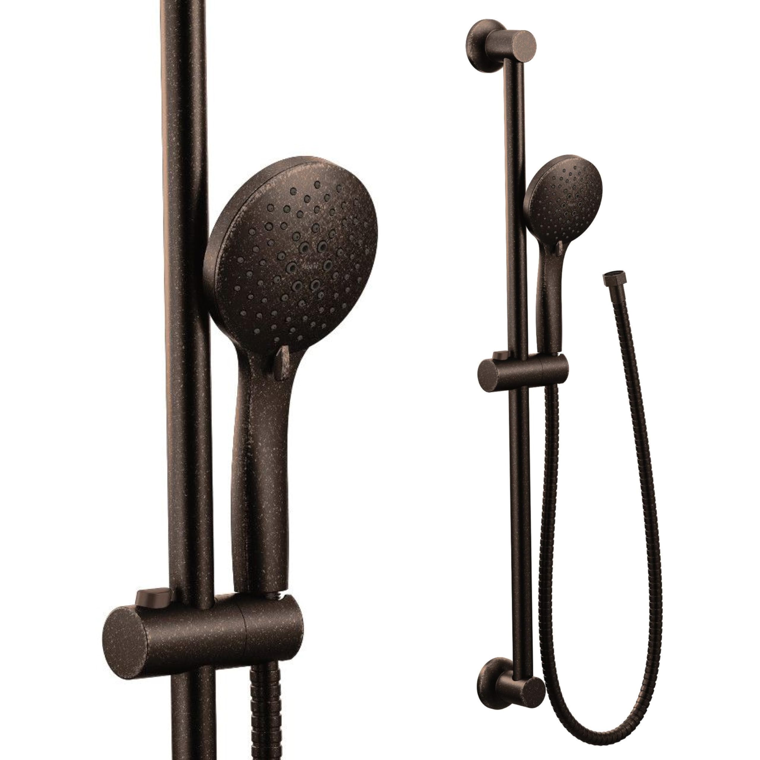 Oil Rubbed Bronze Eco-Performance 5-Function Handheld Removable Shower Head, Adjustable 30-Inch Slide Bar and 69-Inch Long Hose, 3558EPORB