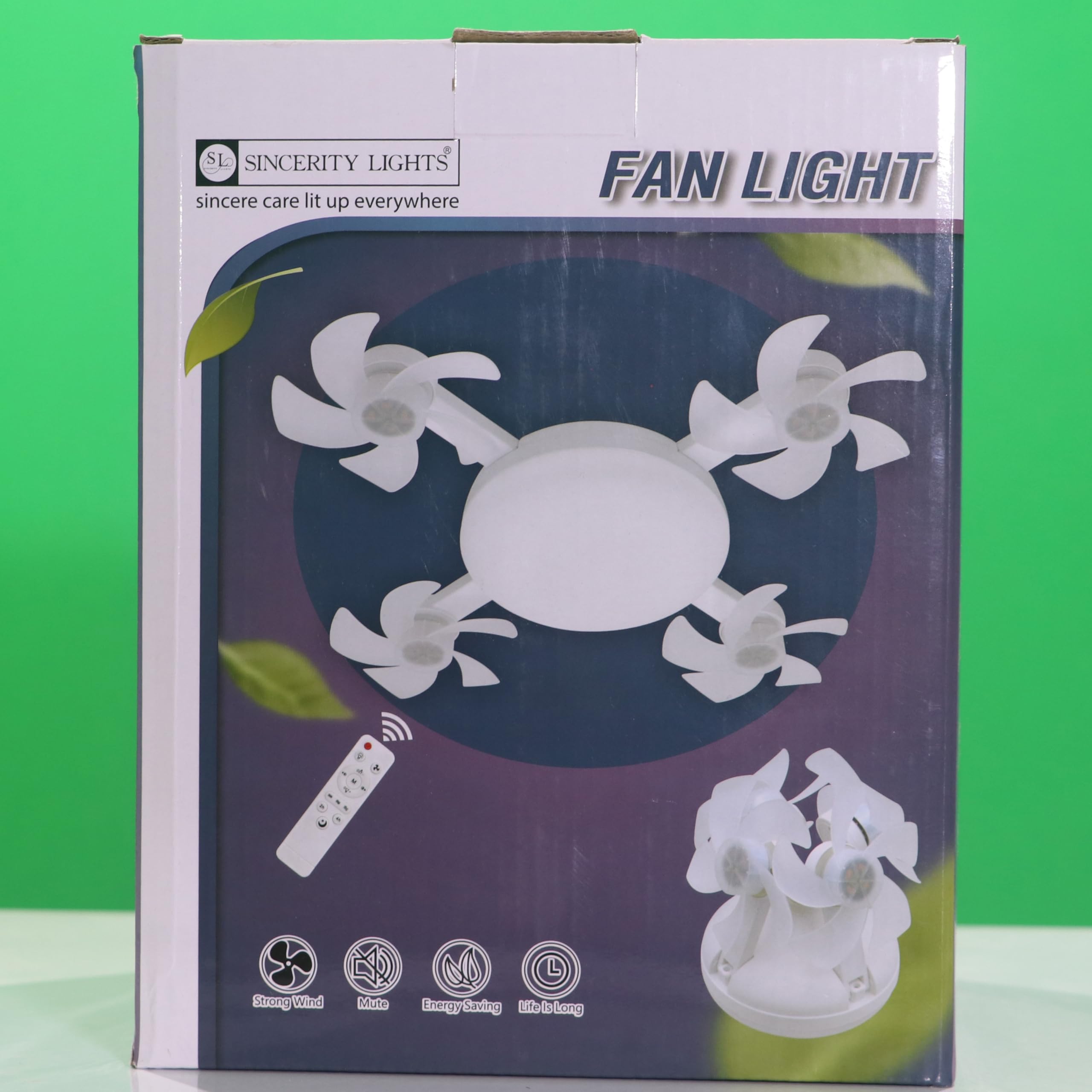 60W LED Foldable Fan Blade Light - 4-Leaf Deformable Ceiling Bulb - 6000LM Ultra Bright White Light - Angle Adjustable Home & Garage Lamp - B22 Standard Base-image-6