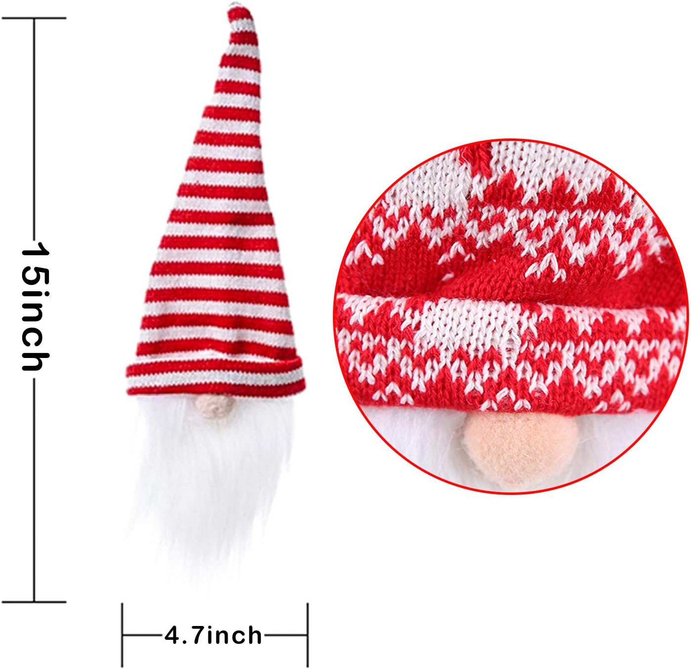 Christmas Gnome Wine Bottle Covers, 4 Pack Swedish Tomte Decorative Wine Bottle Toppers Santa Scandinavian Plush Champagne Cover for Home Holiday Christmas Dining Table Decorations Party Gift