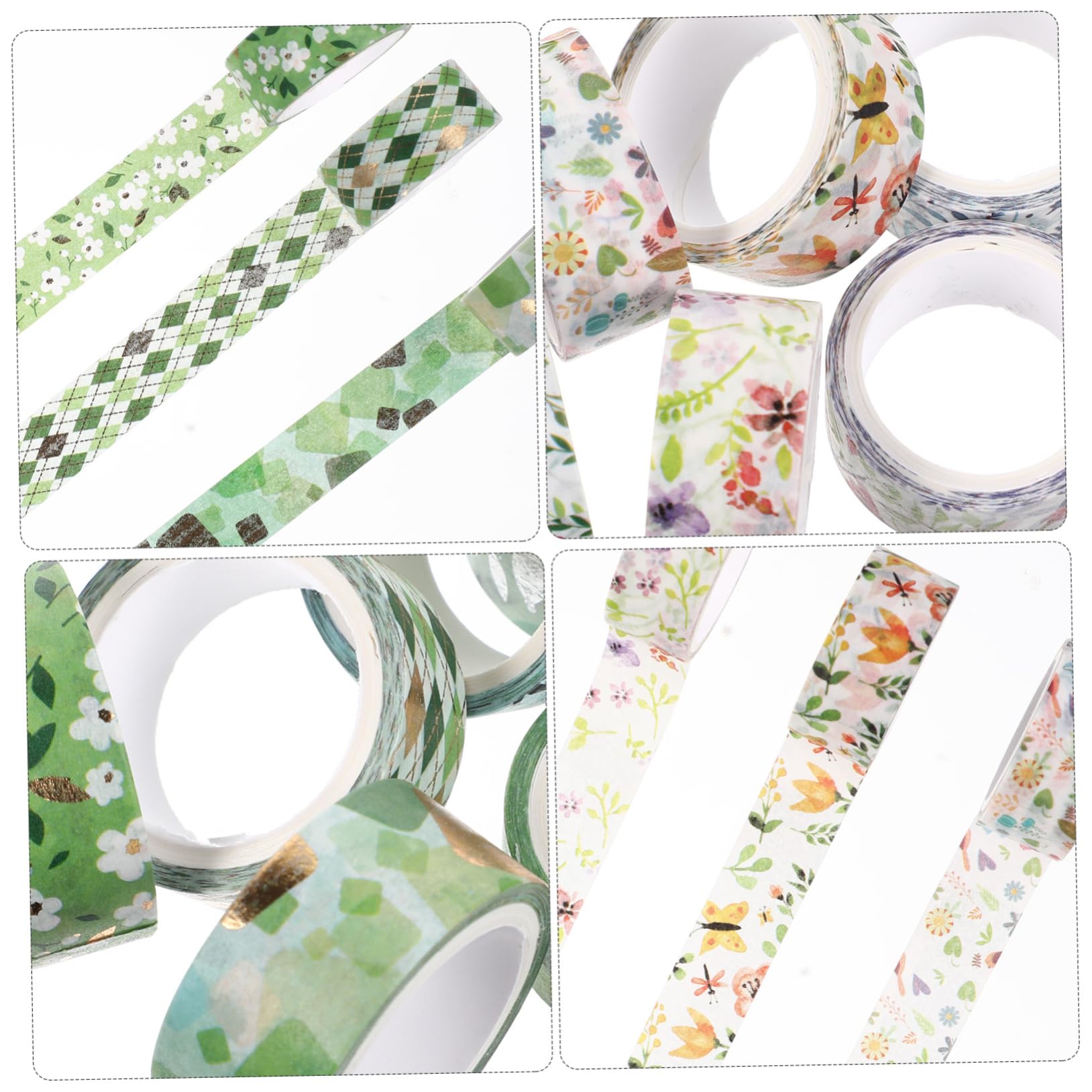 EXCEART 36rollos Cinta Washi Decorativa Floral Pastel Metros para Manualidades Scrapbooking y Decoración De Diarios