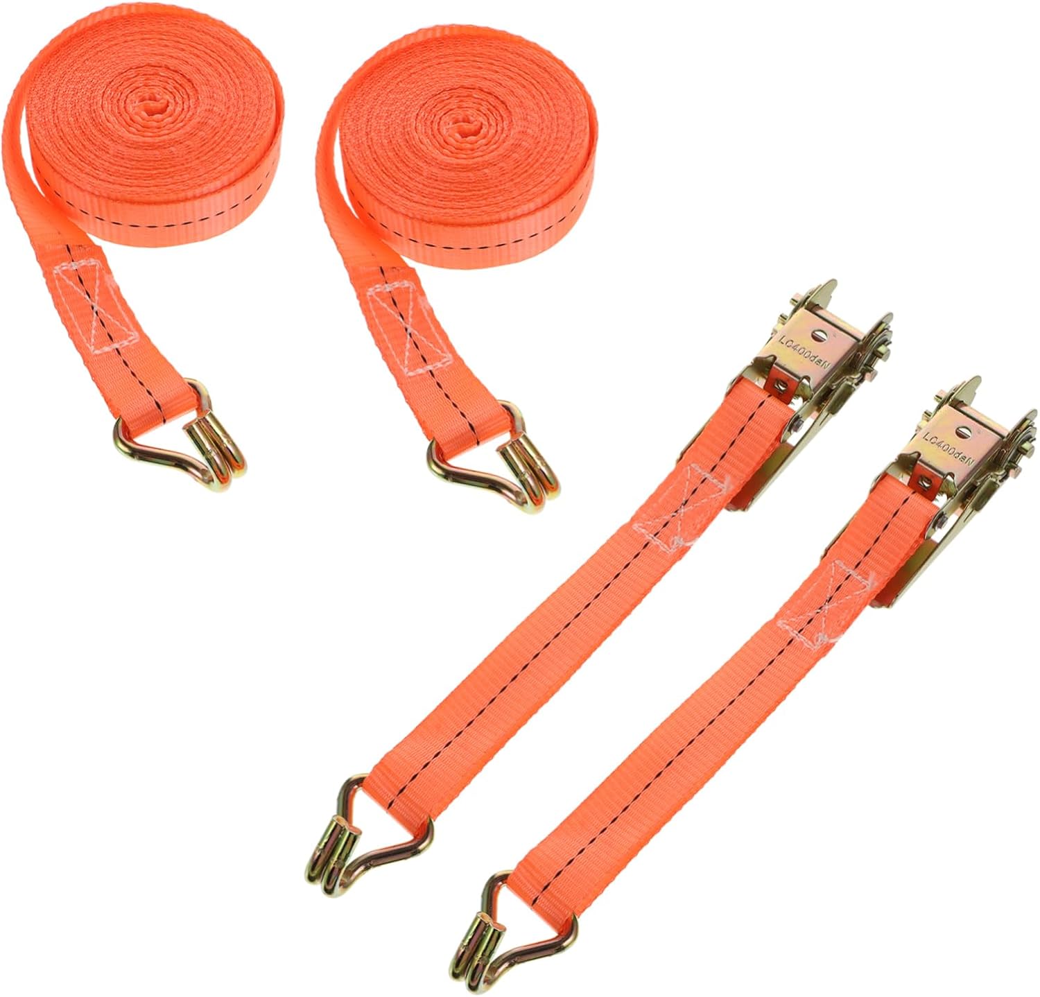 4pcs Heavy Duty Ratchet Tie Down Straps Buckle for Cargo Hauling Cargo Fastening Belt for Trucks Motorcycles