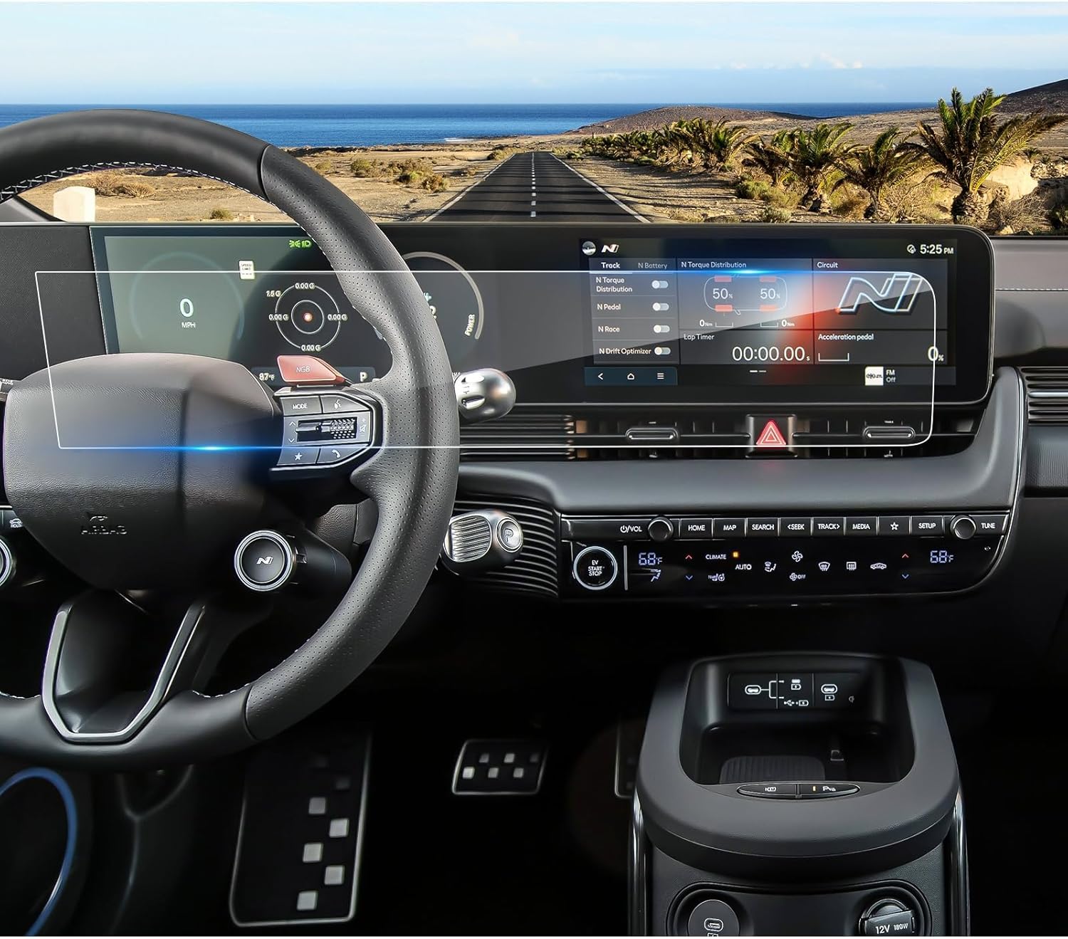 2025 2026 Ioniq 5 Screen Protector for Hyundai Ioniq 5 (SE Standard Range/SE/SEL/Limited/XRT) Dual 12.3-inch Displays, 9H Tempered Glass 2025 Ioniq 5 N Accessories Anti-Scratch&HD Transparent