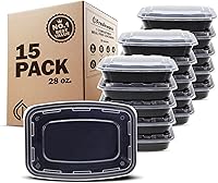 Vista 11 de Freshware Contenedores de preparación de comidas (paquete de 150) recipientes de almacenamiento de alimentos con tapas, caja Bento, sin BPA