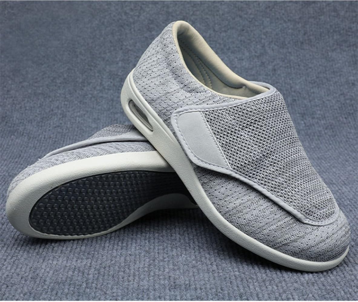 Diabetic Shoes Men Women Wide Width, Swollen Feet Shoes for Neuropathy, Diabetic Pain Relief with Top Flap Hook and Loop Fastener
