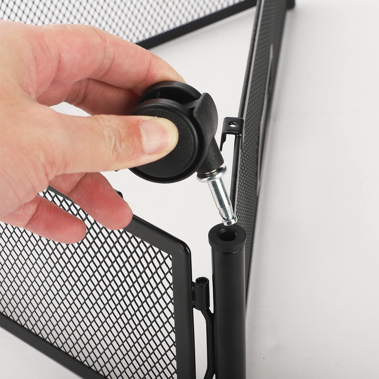 Contenitore sotto il letto, con ruote, montaggio senza attrezzi, in metallo, per camera da letto, bianco (2 pezzi, bianco)
