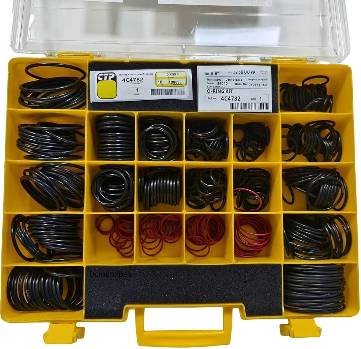 580PCS 4C-4782 270-1528 Seal O-Ring Kit Fits for Caterpillar SAE STOR ORFS 61 62 Nitrile 90, Hydraulic Hose Fitting Orings