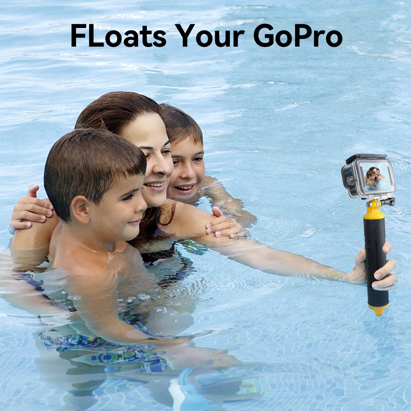 33 Zoll Unterwasser Selfie Stick mit Bluetooth Fernbedienung, Wasserdichter Einziehbarer Selfie Stick für Gopro Hero 13 12 11 10 9 8, Geeignet für Surfen, Schnorcheln und Tauchen