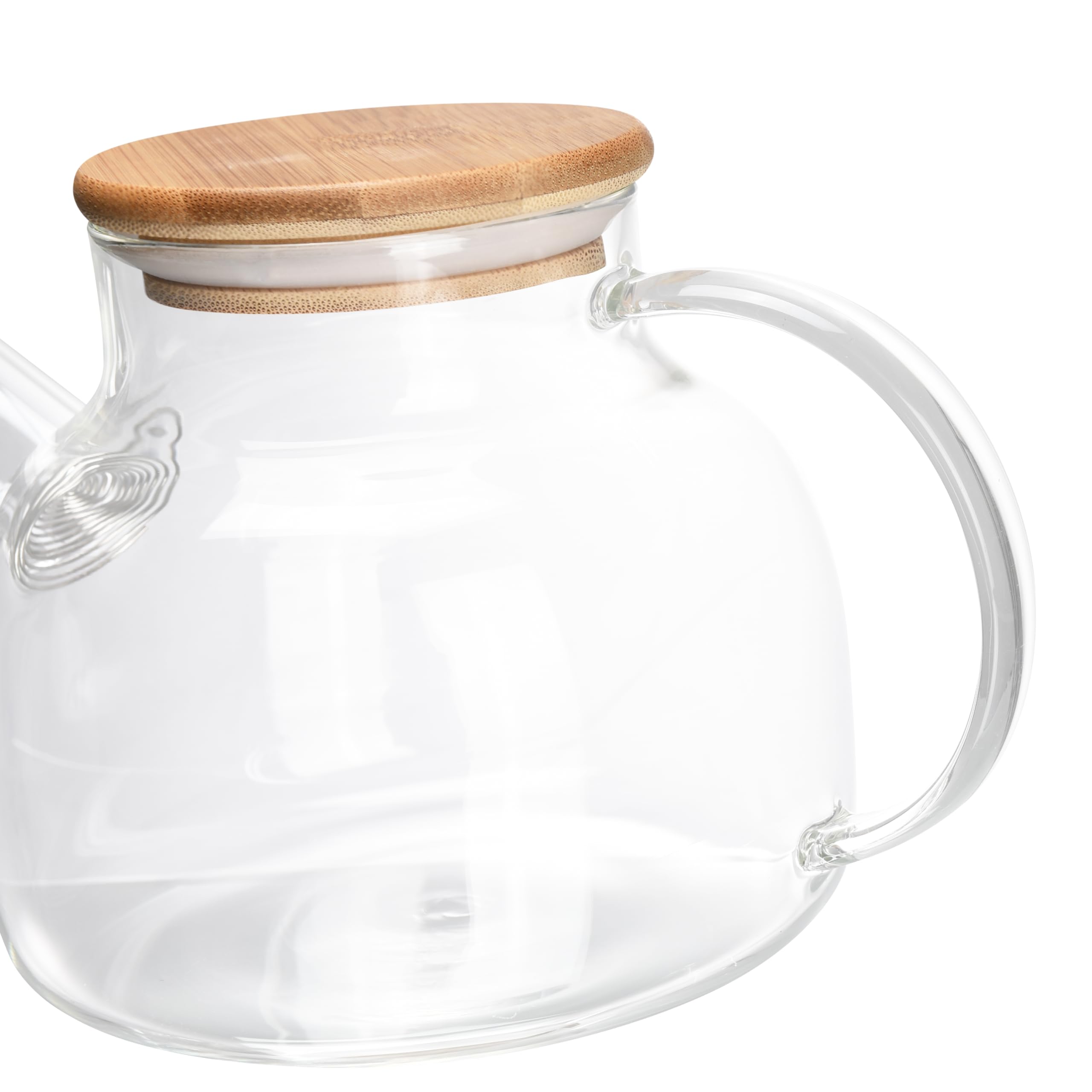 Regal Trunk Glass Teapot - Wooden Lid & Infuser -7
