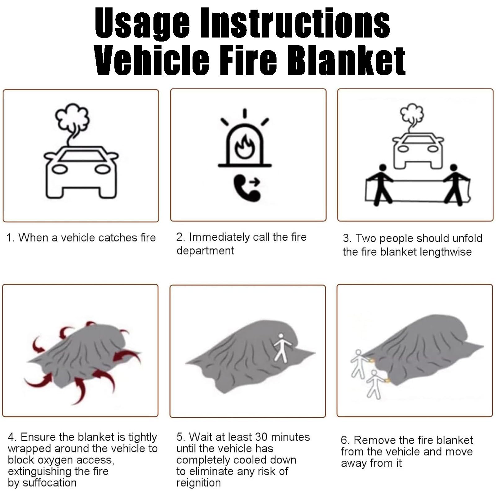 Manta Ignífuga Reutilizable para Coche,1100°C Manta Ignífuga De Emergencia para Vehículos,Camiones,Vehículos Eléctricos,Revestimiento De Silicona De Doble Cara 3×4m/9.8×13.1ft