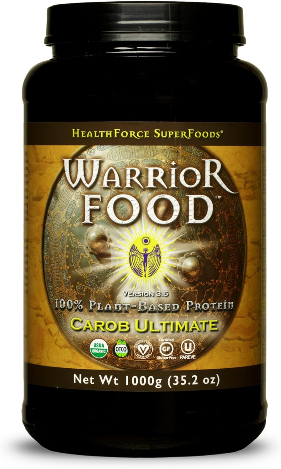 HEALTHFORCE SUPERFOODS Warrior Food Protien Powder - Carob Flavor - 1000 Grams