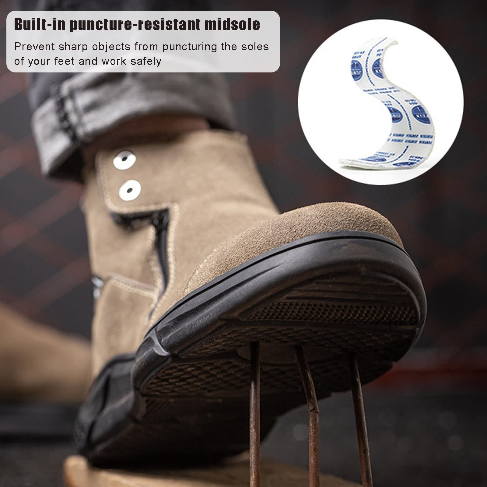 Polsino elastico di sicurezza per il lavoro, manicotti per saldatura in pelle resistenti al