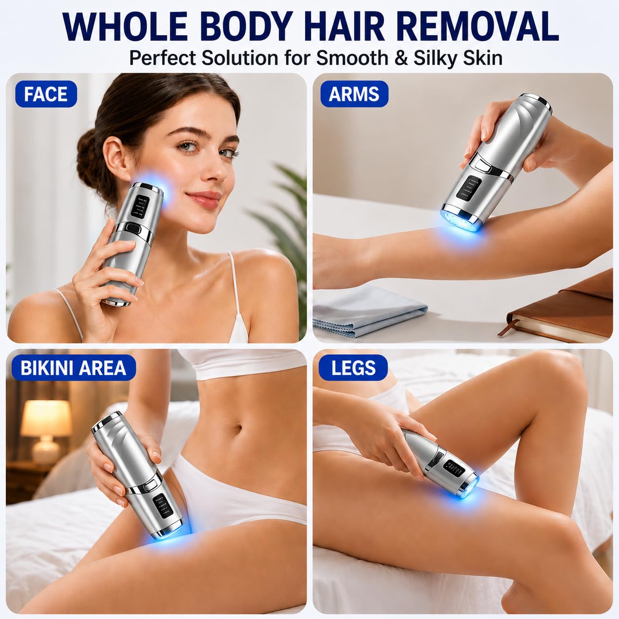 IPL Epilierer damen, Laser haarentfernung mit Kühlfunktion, MAX 21J, 999,999 Lichtimpulse, Schmerzfreie IPL Haarentfernungsgerät für Frauen, Männer, Achseln, Bikini, Beine, Körper