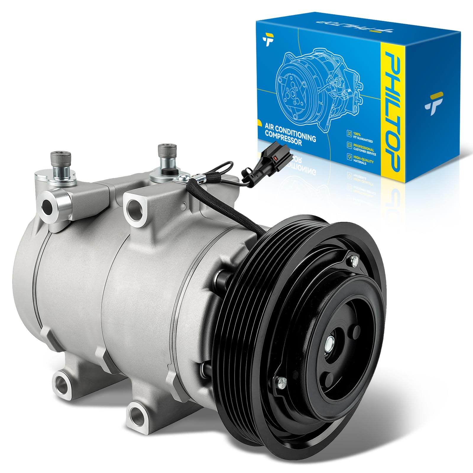 PHILTOP NEW AC Compressor for Santa Fe 2001-2006 2.7L.Replace# 58183