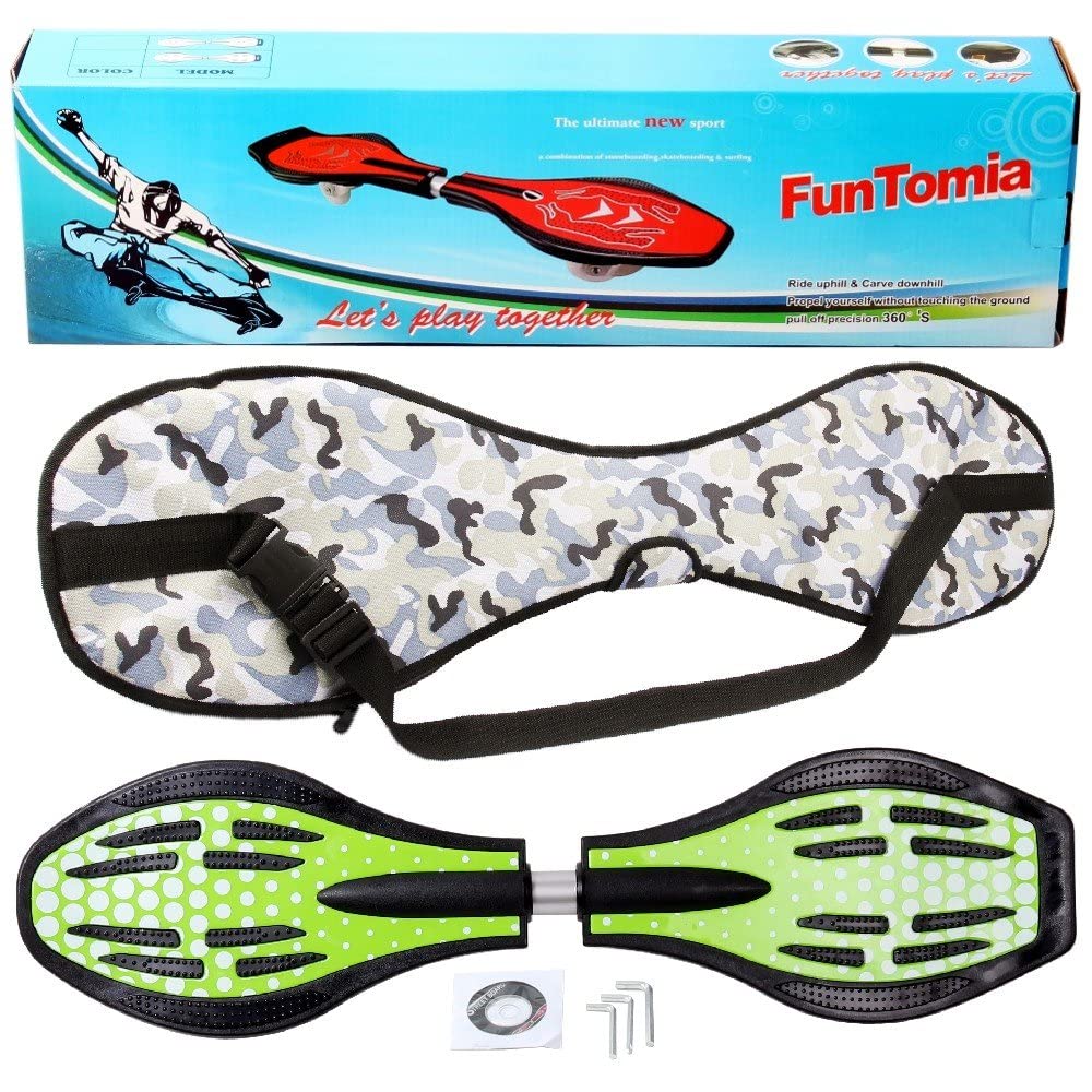 FunTomia Waveboard con LED Ruote - Cuscinetti: MACH1 2RS - Carico massimo: 120 kg