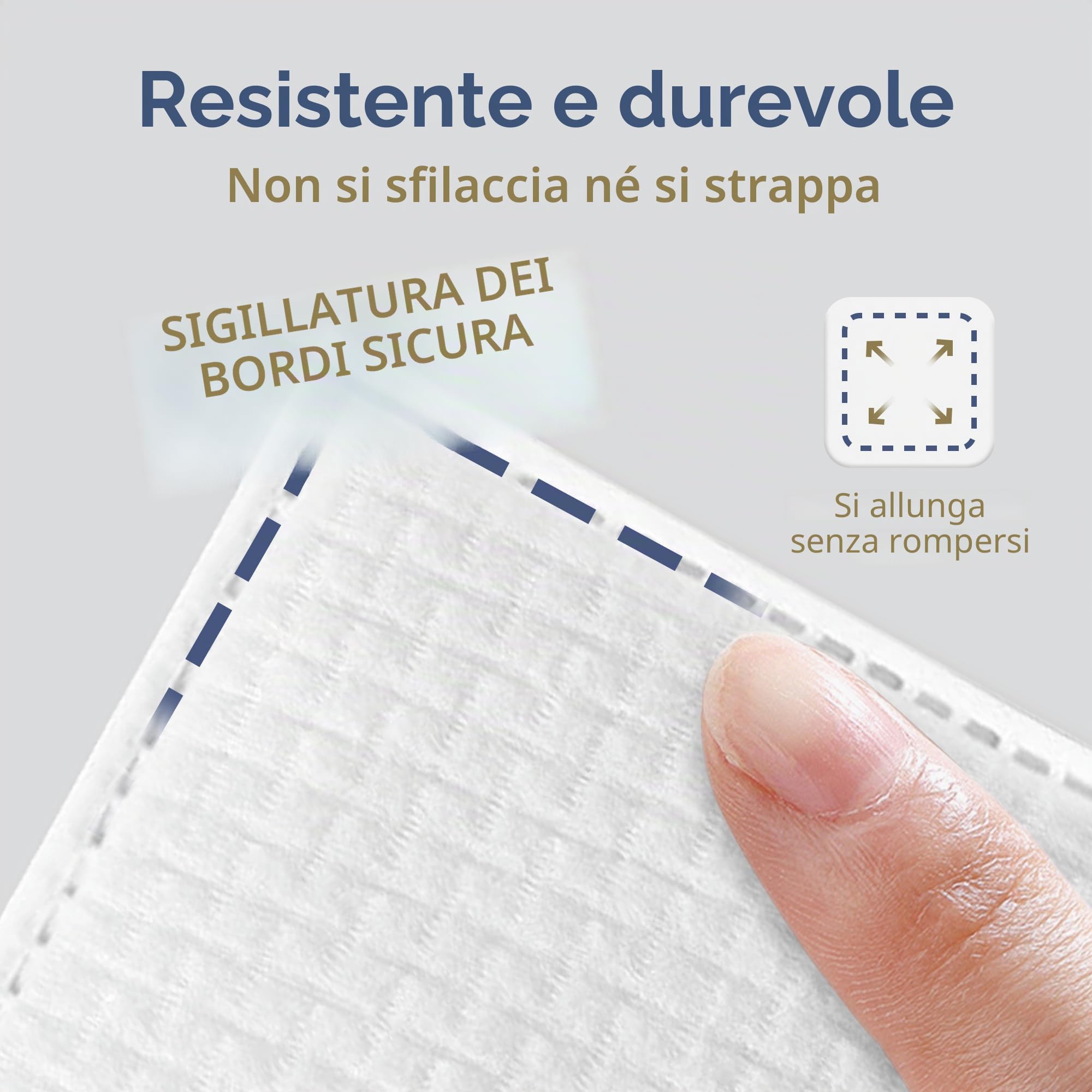 Ourmed Life Grandi dischetti di cotone per la rimozione del trucco, morbidi e privi di lanugine con design con cuciture pressate, resistenti cuscinetti struccanti per la pulizia del viso su tutti i