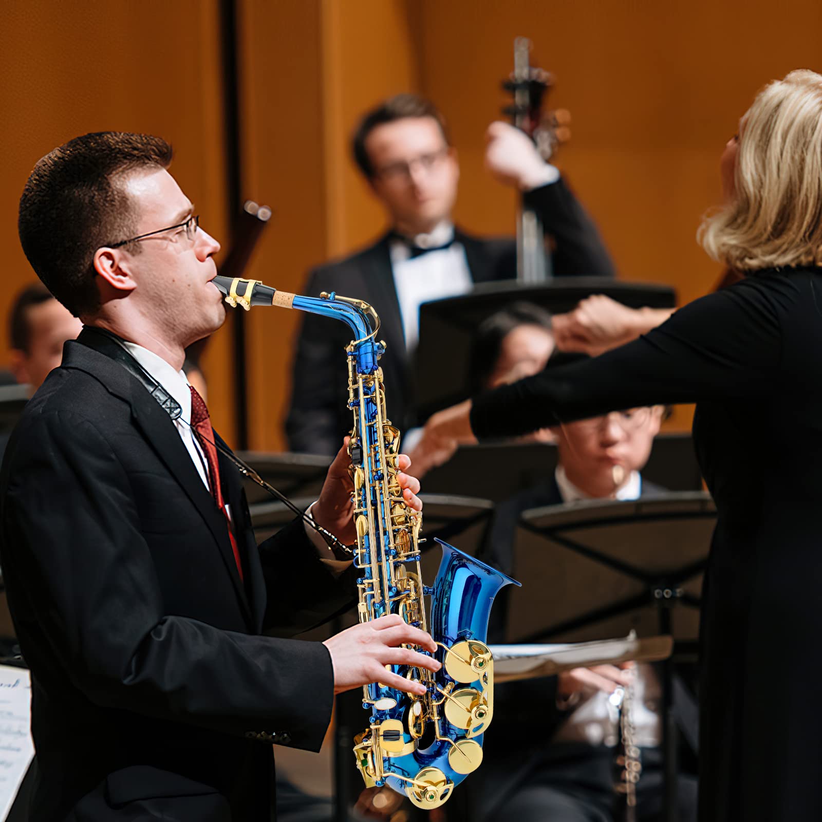 BCDYH Eb アルトサックス Amazon | サックス Eb アルトサックス シルバー E フラット調性