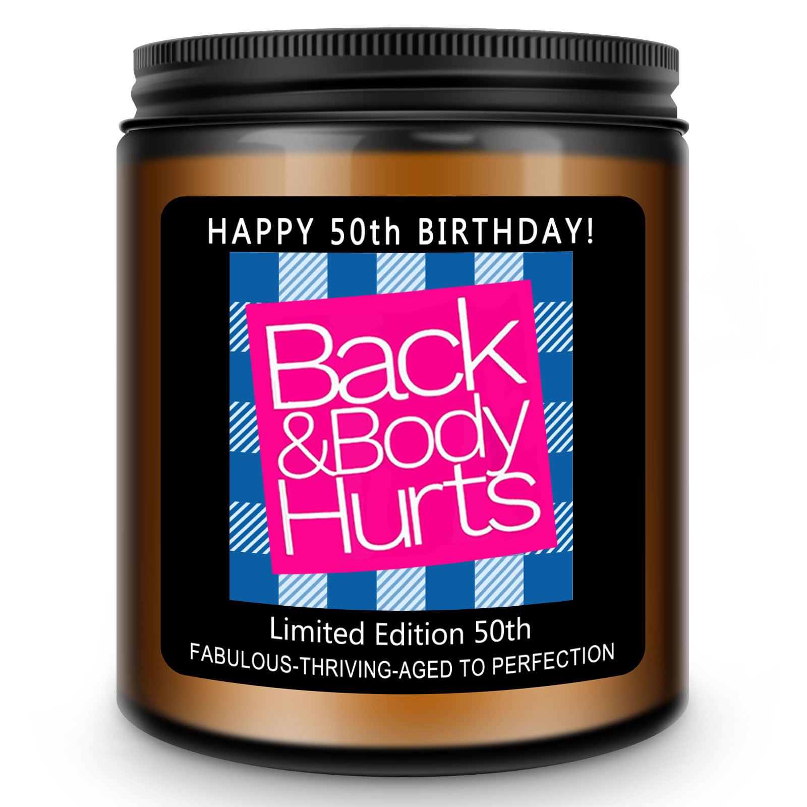 Homsolver 50th Birthday Gift for Her Him, Happy 50th Birthday Candles Gifts for Women Men, Funny 50 Years Old Decorations Ideas- Lavender Scented Candle