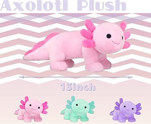 Miniatura 4 de Axolotl - Peluche suave y lindo de ajolote, muñecas de peluche Kawaii para niños, regalo para niñas y niños (verde)
