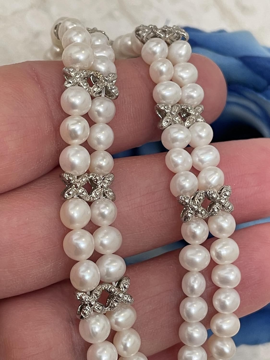 Luxury AAAA Pearl Necklace NATURAL Shape South Sea Cultured Pearl Necklace Bracelet 18k White GOLD Silver Her Graduation Daughter Birthday ONE Of KIND South Sea Pearl Akoya Necklace Bracelet - Image 5