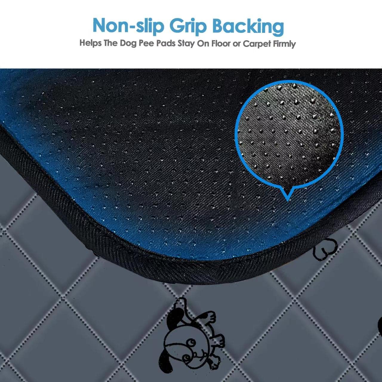 Washable Dog Pee Pads with Free Grooming Gloves,Size 24*24inch, 1 Pack 2