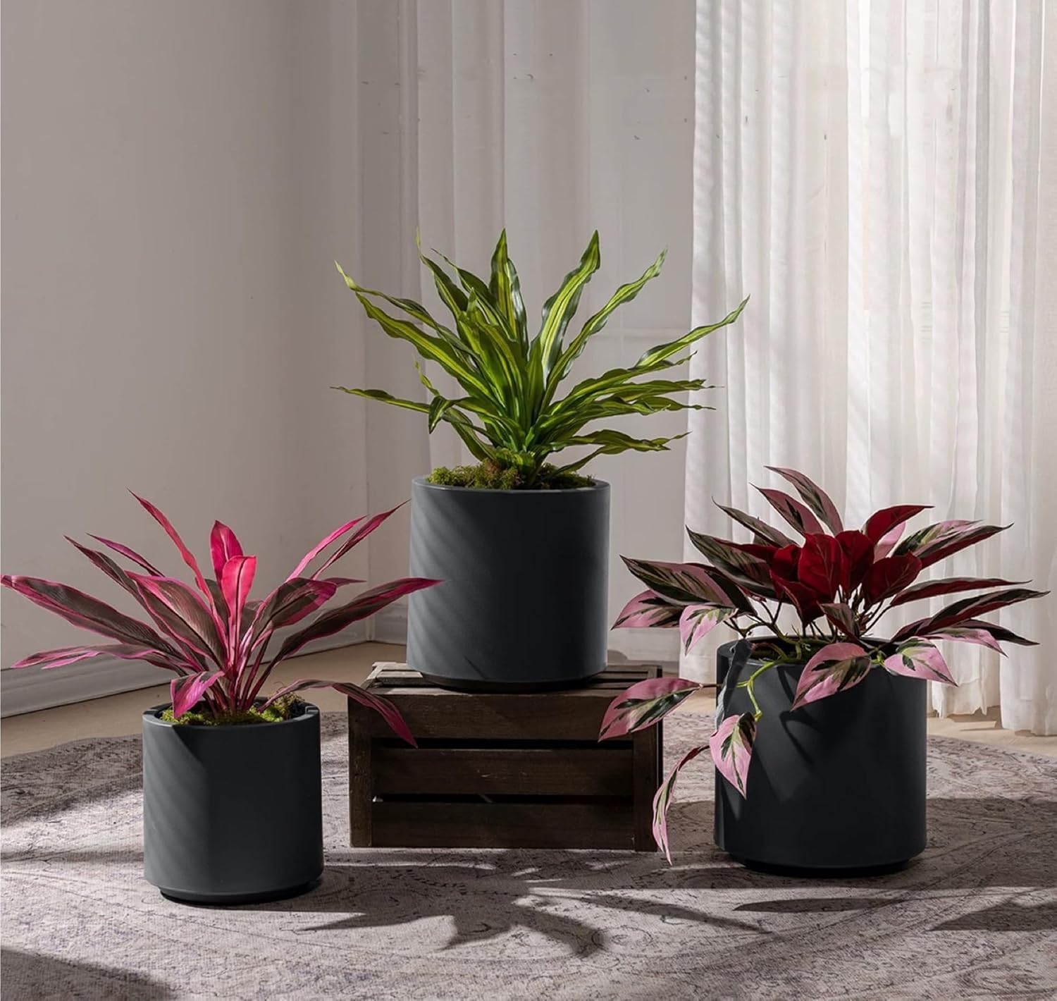 Amazon.co.jp: Mr.GARDEN 植木鉢カバー 7号 21.5cm プランター 北欧風