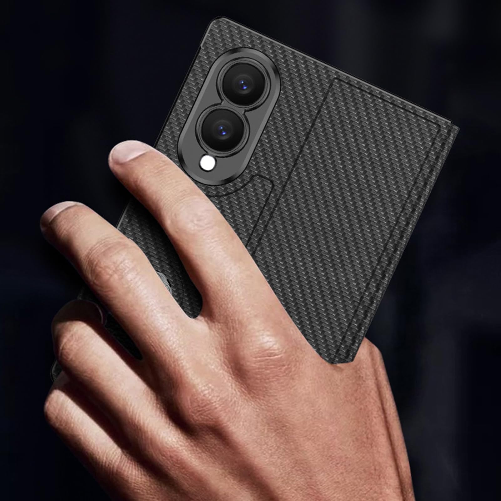 Etui z klapką do Samsung Galaxy Z Fold 8, pełna osłona skórzana funkcja stojaka etui folia ekranowa odporna na zarysowania osłona, zielona, składana 8
