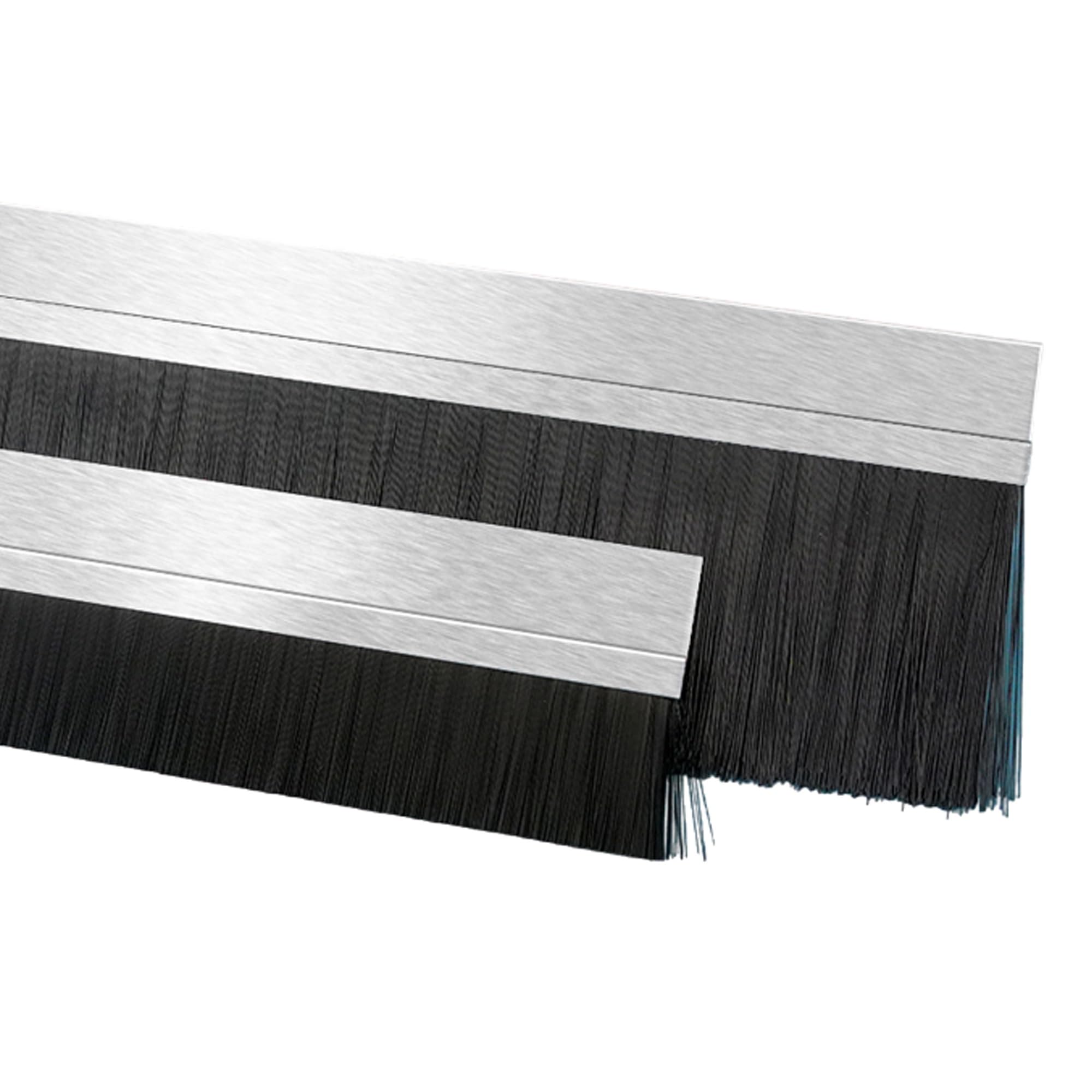 Puyuna A Door Brush Strip, Luminum Lloy Strip Brush Door Sweep Seal Industrial Garage Roll Up 100Cm 10-200Mm(B,2.5Cm)(,4.5Cm)