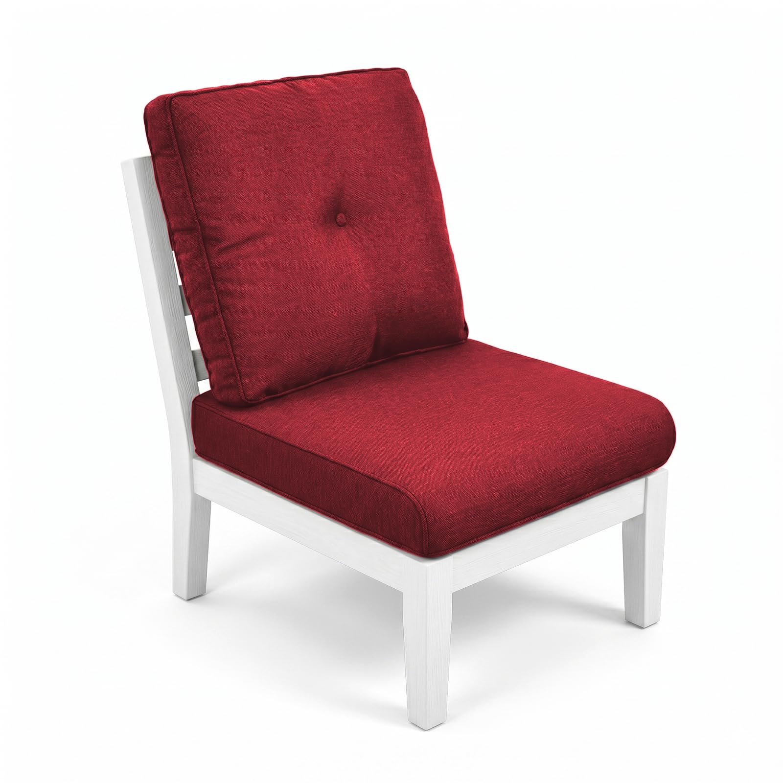 Outdoor Chair Cushions-Patio Chair Cushions Set with Removable Cover 22 X 24 Inch Outdoor Cushions for Patio Furniture Chair Sofa Couch-Red