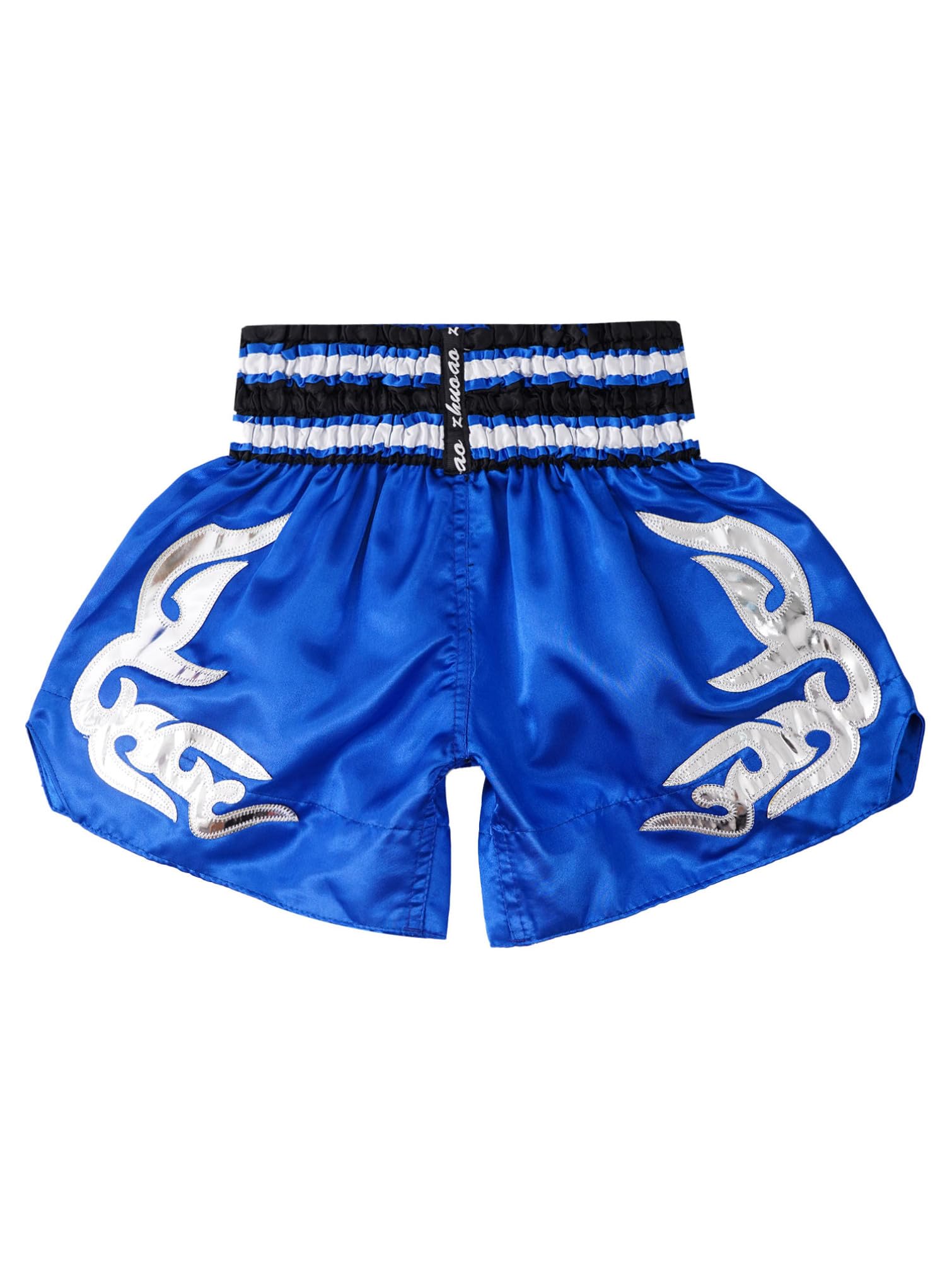 TiaoBug Enfant Garçon Muay Thai Short Boxe Pantalon Court MMA Kickboxing Fitness Training Fight Short d'Entraînement Pantalons de Sport Fitness Musculation 5-16 Ans