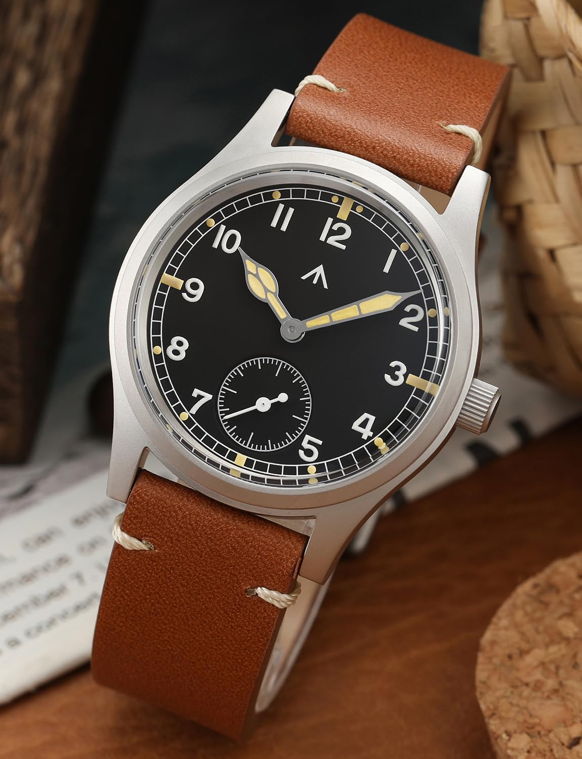 Tactical Frog Militado D12 VD78 Herren-Militäruhr, Saphirglas, Quarz, super Leuchtend, 36 mm Zifferblatt, Militär-Stil, wasserdicht bis 100 Meter