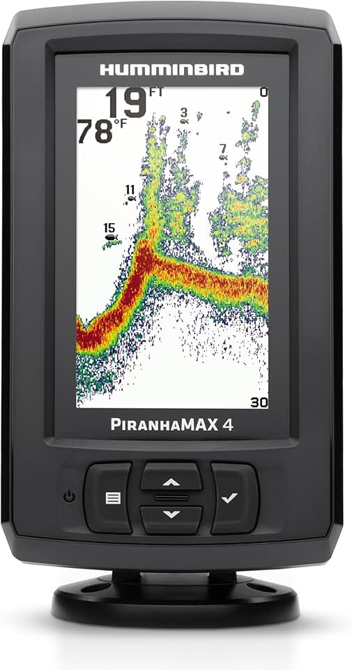 Humminbird 410150-1 PIRANHAMAX 4 localizador de peixes, preto