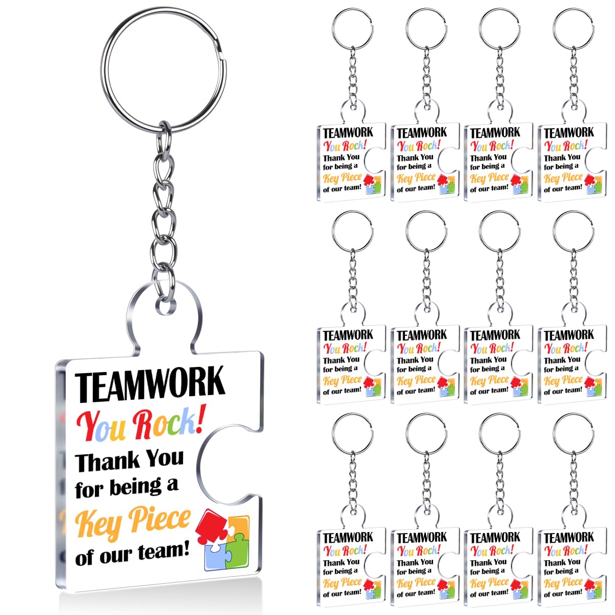 Team Appreciation Gifts Bulk Thank You Keychains for Coworkers