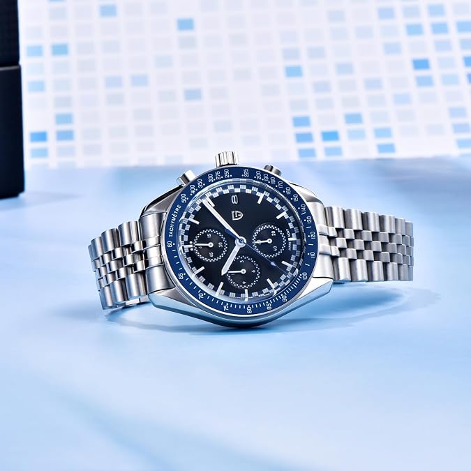 Pagani Design Men's Quartz Watch, PD - 1816 Model, 40mm Dial, Stainless Steel Bracelet, Synthetic Sapphire Glass, Japanese TMI VK67 Movement, Chronograph