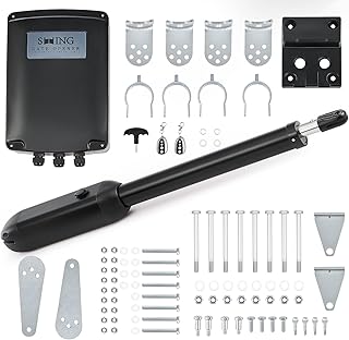 CO-Z Flügeltorantrieb 500kg Einflügelig 62W Torantrieb Drehtorantrieb Toröffner Drehtoröffner Set Max. 3,5 m oder 500kg pro Flügel mit 2 Fernbedienungen Swing Gate Opener