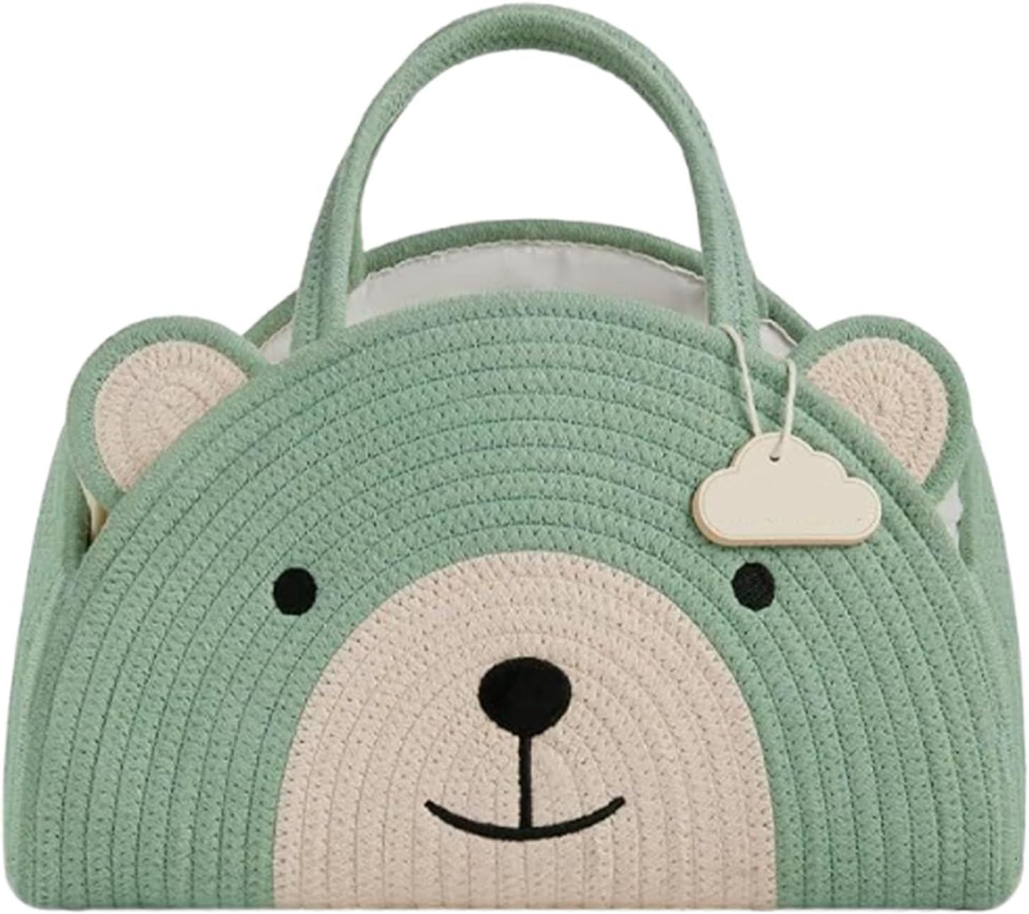 Diaper Bag Organizer | Spacious Nursery Hamper - Cotton Rope Diaper Basket | for Girls Boys Kids Party Travel Road Trips Daycare Outdoor Changing Table Crib Bedside Car