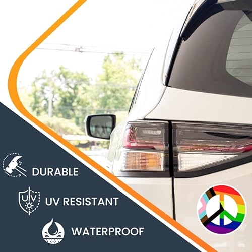 Miniatura 4 de Magnet Me Up LGBTQ - Calcomanía magnética con signo de paz, redondo de 5 pulgadas, imán automotriz resistente para automóvil, camión, SUV o