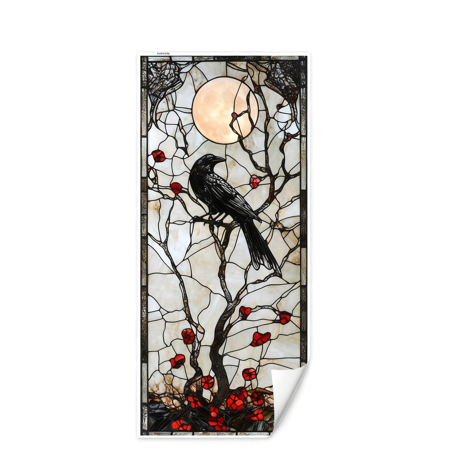 Zambuph Gothic Window Film Decorative Stained Glass Window Film Instantly