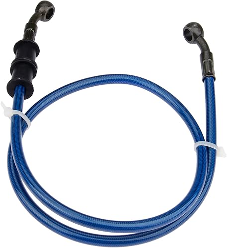 Mtsooning - Manguera de aceite para embrague, freno, de acero trenzado, para motocicleta, tubo, 1 unidad., 90cm, Azul