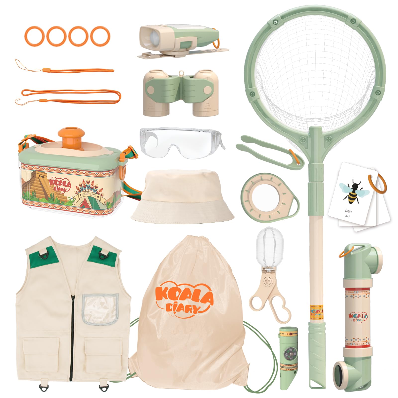 SMILESSKIDDO Kids Explorer Kit, 27 Pcs Outdoor Explorer Kit & Bug Catching Kits - Kid Nature Kits Outdoor Camping Adventure Toys for Kids 3+ Years Old
