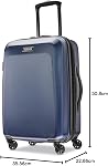 American Tourister Moonlight Hardside Bagages extensibles avec roues Spinner, Navy, Carry-On 21-Inch, American Tourister Bord dur au clair de lune